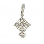 Серебряный крест с куб. цирконием 3208