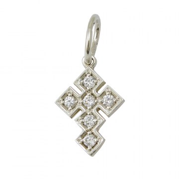 Серебряный крест с куб. цирконием 3208