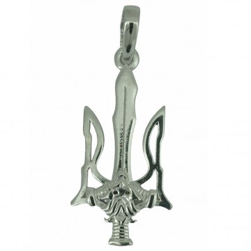 Срібний кулон Тризуб з мечем 3326-B