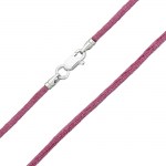 Гладкий шовк Фіолетовий 2.0 мм зі срібною застібкою 6111