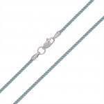 Кручений шовк М'ятний 2.0 мм зі срібною застібкою 6418